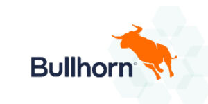 Bullhorn logo: an orange charging bull to the right of the dark blue word 'Bullhorn' with a pale hexagon background.